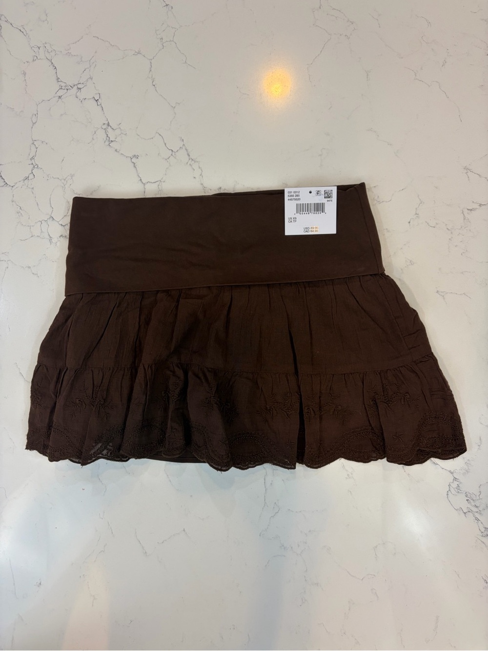 American Eagle Outfitters Brown Tiered Mini Skirt